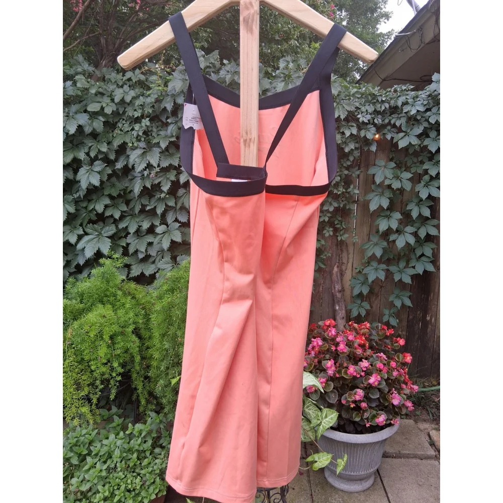 💕NWT Women's Puma Team Dress XL Peach Pink Black - Picture 4 of 10